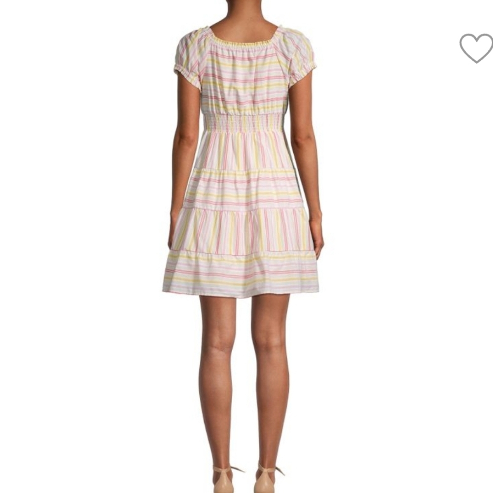 BETSEY JOHNSONNovelty Striped Tiered Dress - size small